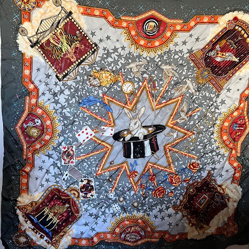 Vintage Hermes 100% Silk Scarf